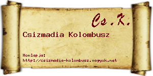 Csizmadia Kolombusz névjegykártya
